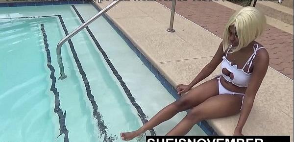  Young Black Girl Farting On Knees Curvy Brown Ass In Air Pooting In Panties